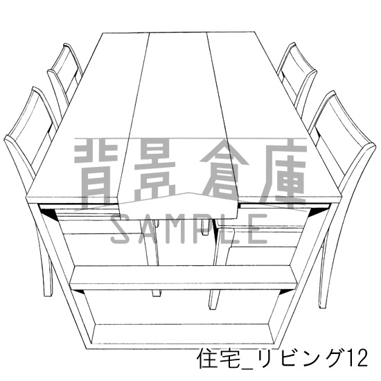 住宅の背景集_セット5(リビング)