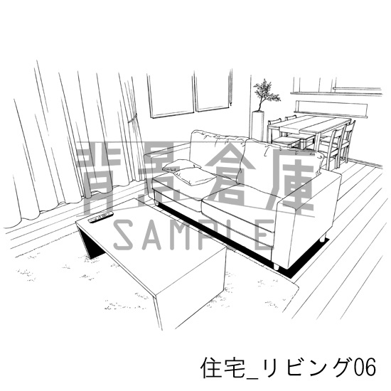 住宅の背景集_セット5(リビング)
