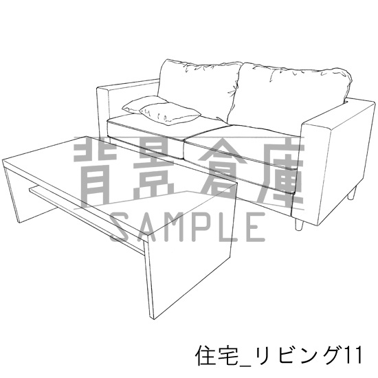 住宅の背景集_セット5(リビング)