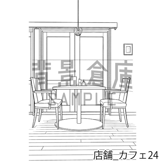 店舗_背景素材集16(カフェ)_トーン
