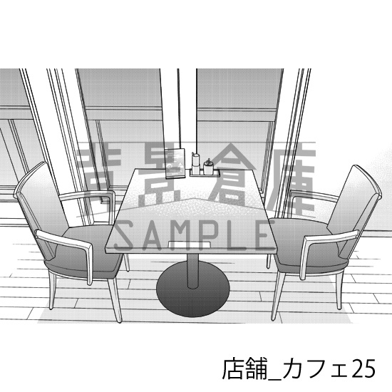 店舗_背景素材集16(カフェ)_トーン