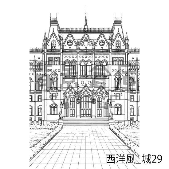 西洋風_背景素材集19(城)