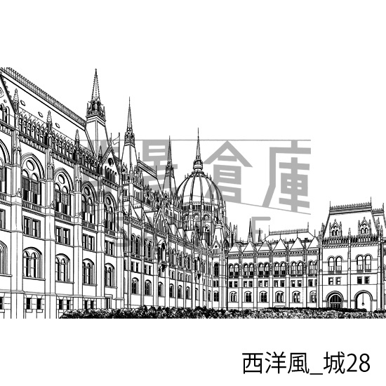 西洋風_背景素材集19(城)_トーン