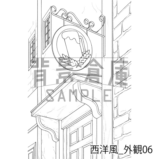 西洋風_背景素材集20(酒場)