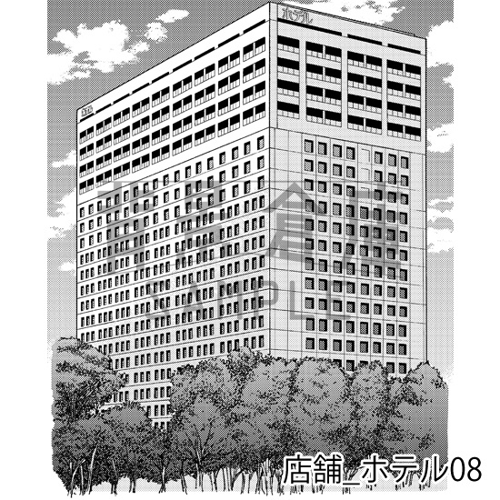 店舗_背景素材集6(ホテル)_トーン