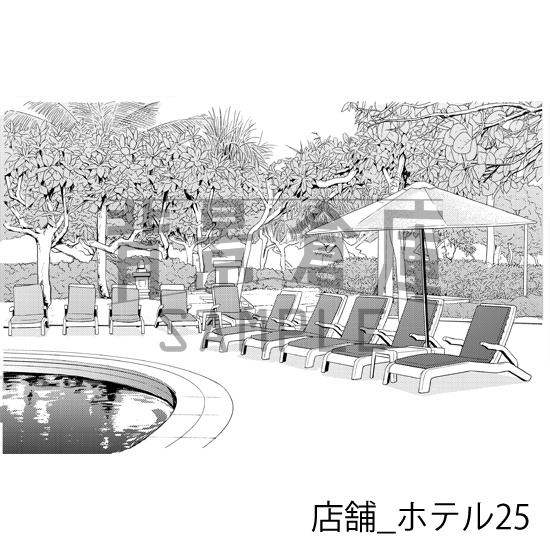 店舗_背景素材集8(ホテル)_トーン