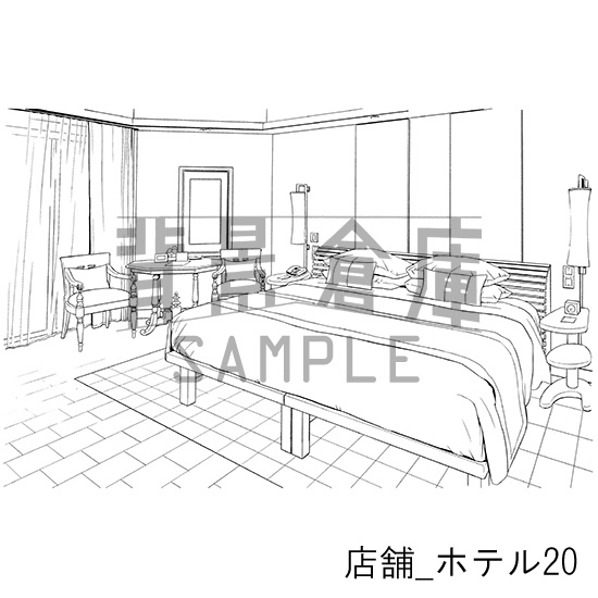 店舗_背景素材集8(ホテル)_トーン