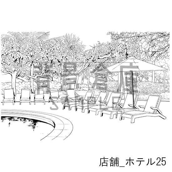 店舗_背景素材集8(ホテル)_トーン