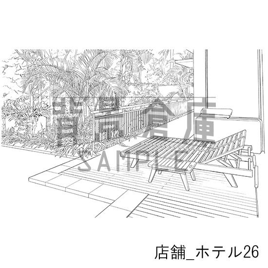 店舗_背景素材集8(ホテル)_トーン