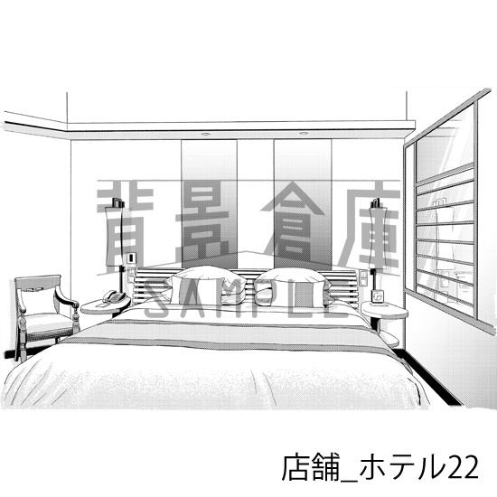 店舗_背景素材集8(ホテル)_トーン