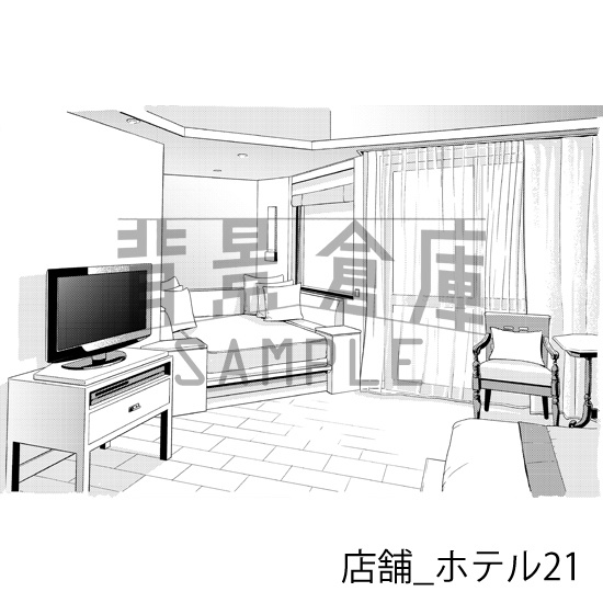 店舗_背景素材集8(ホテル)_トーン