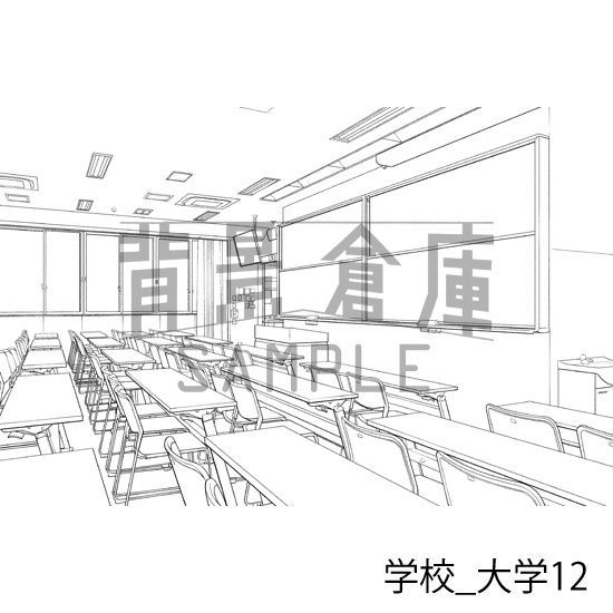 学校_背景素材集35(大学)_トーン
