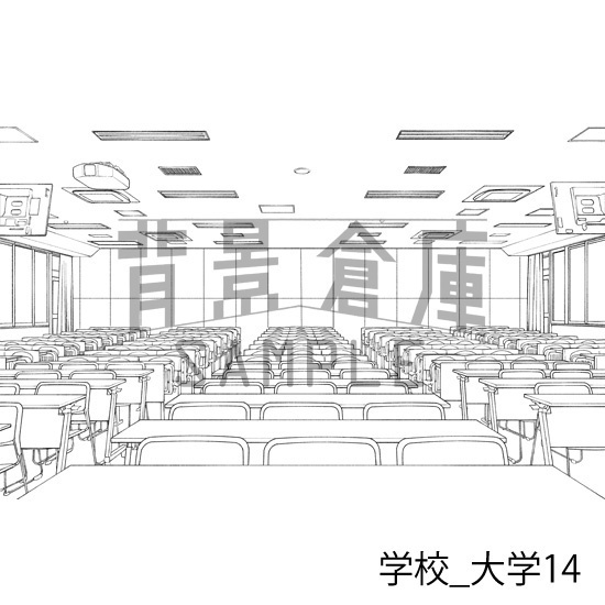 学校_背景素材集35(大学)_トーン