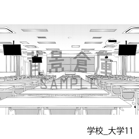 学校_背景素材集35(大学)_トーン