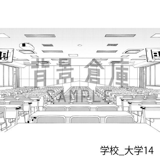学校_背景素材集35(大学)_トーン