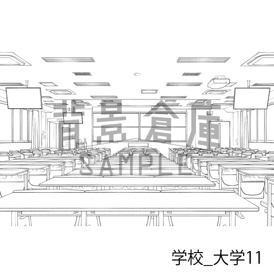 学校_背景素材集35(大学)_トーン