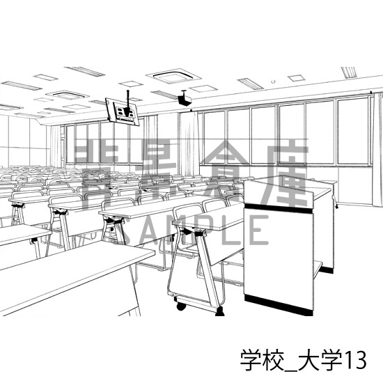 学校_背景素材集35(大学)_トーン