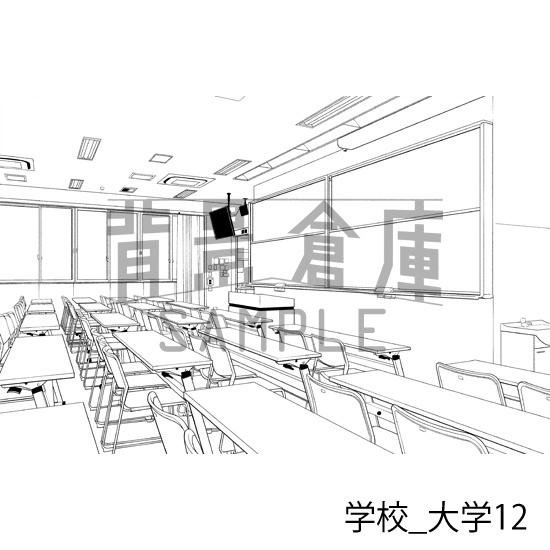 学校_背景素材集35(大学)_トーン