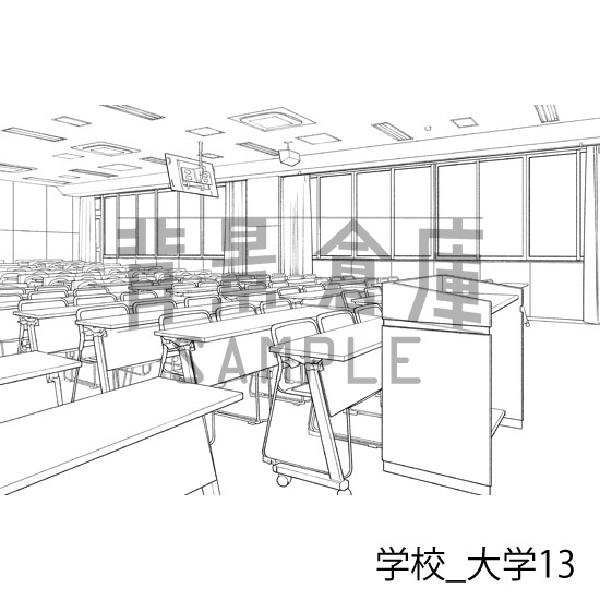 学校_背景素材集35(大学)_トーン