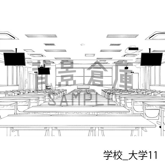 学校_背景素材集35(大学)_トーン