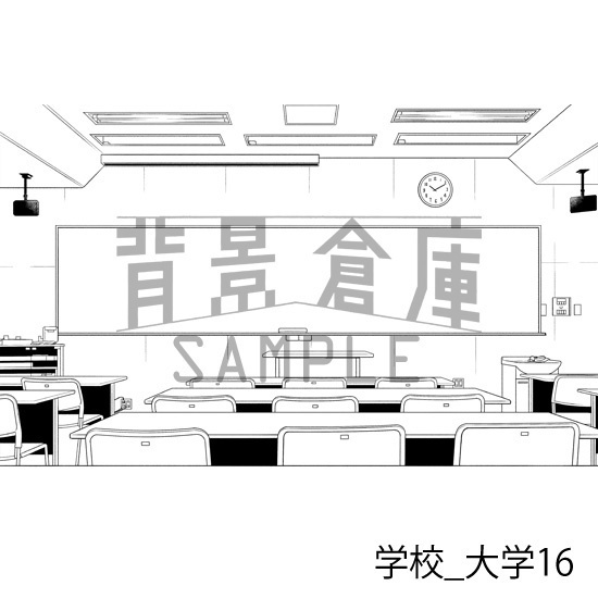 学校_背景素材集36(大学)_トーン