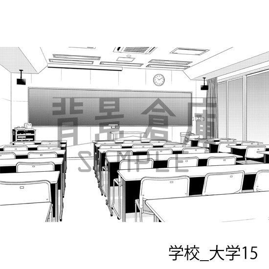 学校_背景素材集36(大学)_トーン