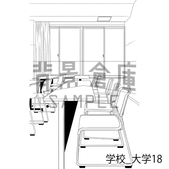学校_背景素材集36(大学)_トーン