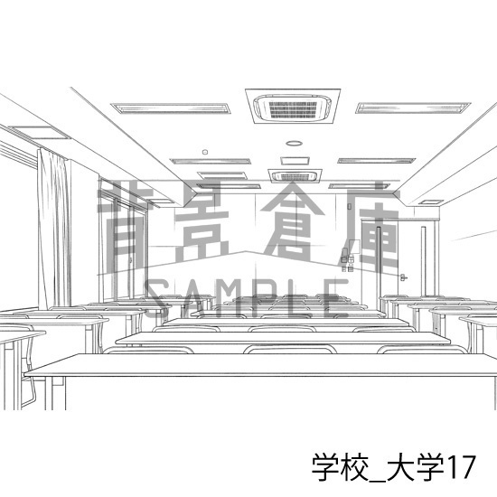 学校_背景素材集36(大学)_トーン