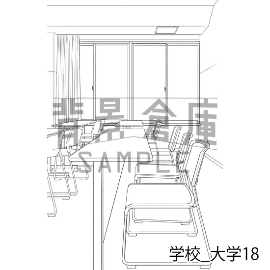学校_背景素材集36(大学)_トーン