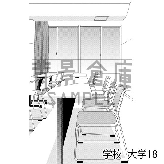 学校_背景素材集36(大学)_トーン