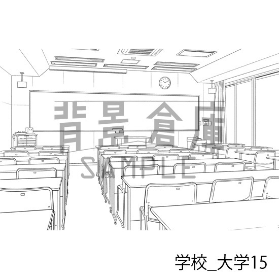 学校_背景素材集36(大学)_トーン