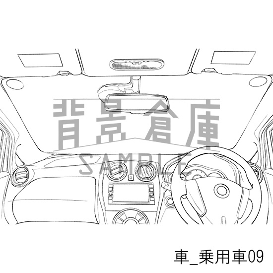 車_背景素材集1(乗用車)_トーン