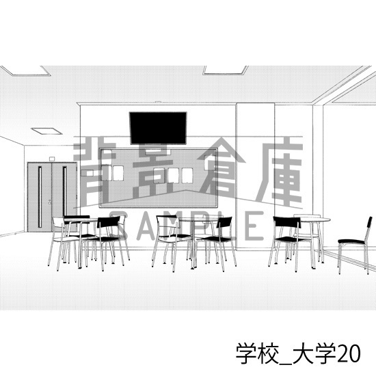 学校_背景素材集37(大学)_トーン