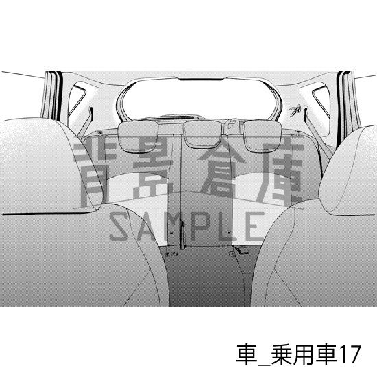 車_背景素材集2(乗用車)_トーン