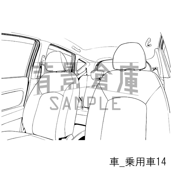 車_背景素材集2(乗用車)_トーン