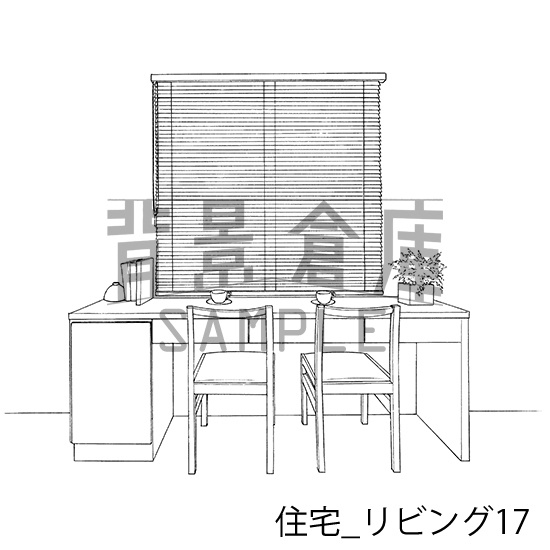 住宅の背景集_セット8(リビング 寝室)