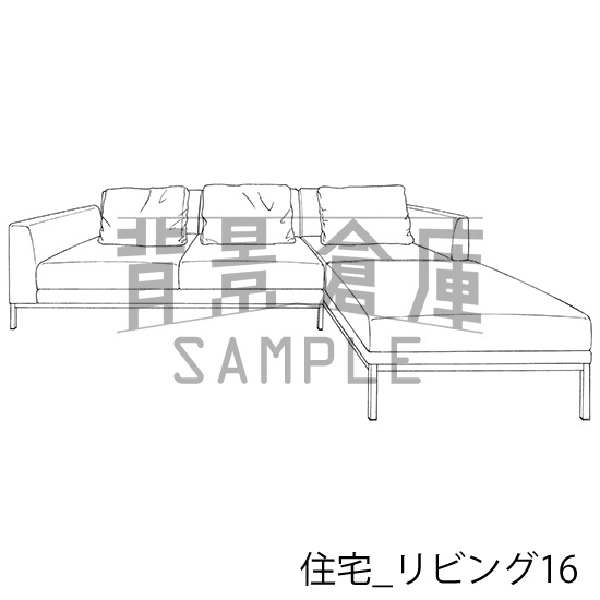 住宅の背景集_セット8(リビング 寝室)