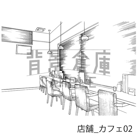 店舗_背景素材集4(カフェ)_トーン
