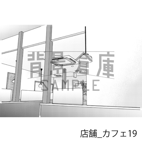 店舗_背景素材集5(カフェ)_トーン
