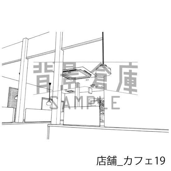 店舗_背景素材集5(カフェ)_トーン