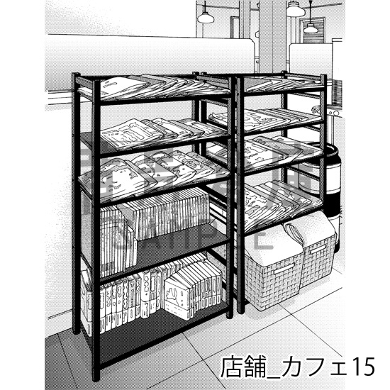 店舗_背景素材集5(カフェ)_トーン