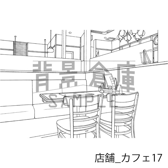 店舗_背景素材集5(カフェ)_トーン