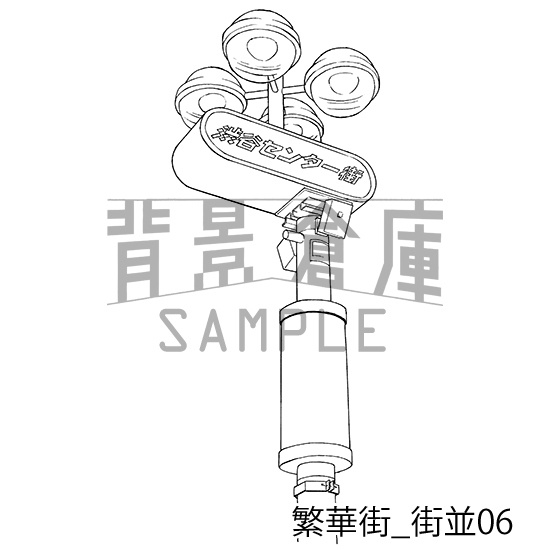 繁華街の背景集_セット1(街並)