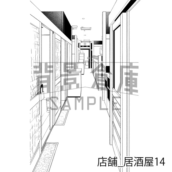 店舗_背景素材集18(居酒屋)_トーン