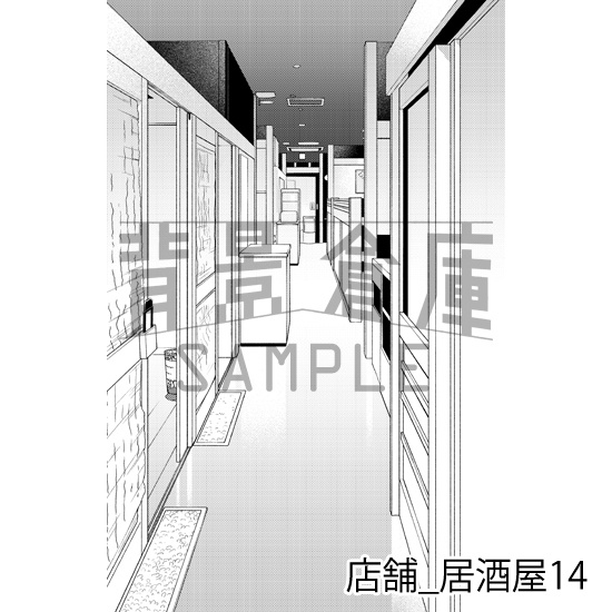 店舗_背景素材集18(居酒屋)_トーン