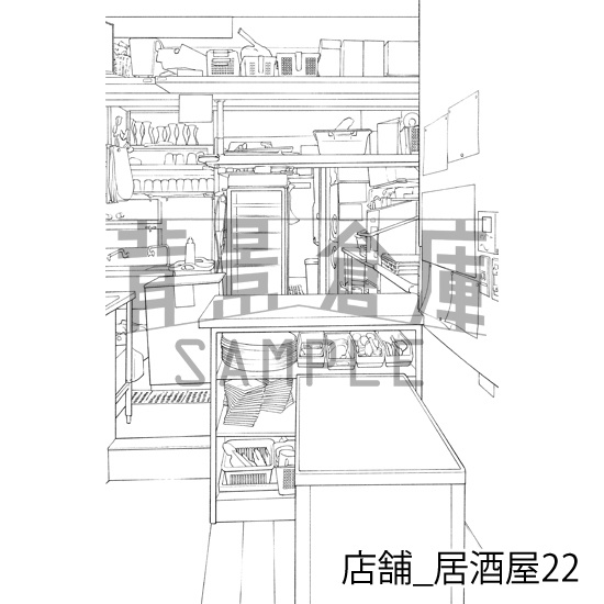 店舗_背景素材集19(居酒屋)_トーン