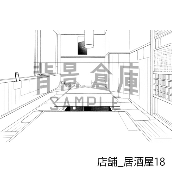 店舗_背景素材集19(居酒屋)_トーン