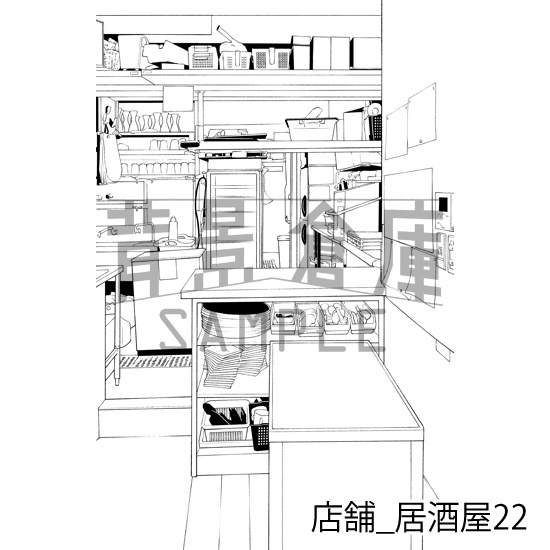 店舗_背景素材集19(居酒屋)_トーン