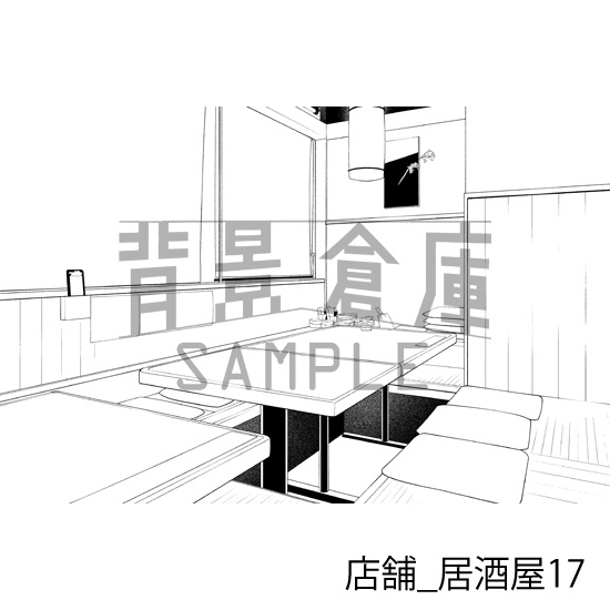 店舗_背景素材集19(居酒屋)_トーン
