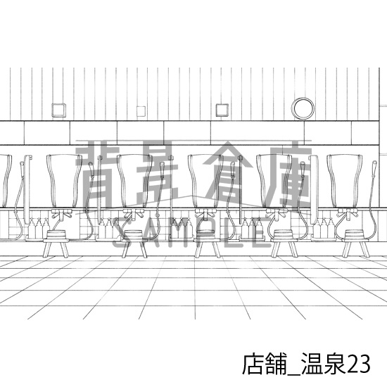 店舗_背景素材集20(温泉)_トーン